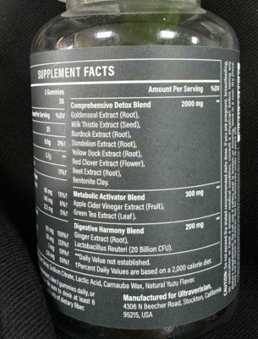 Label states it's Manufactured for Ultraverixian
