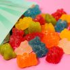 Colorful Vegan CBD Gummies in Close-up Shot